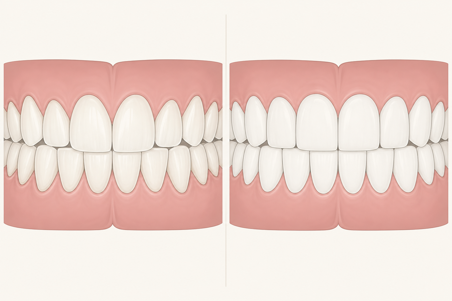 Illustrative diagram: hollywood smile in dubai vs turkey