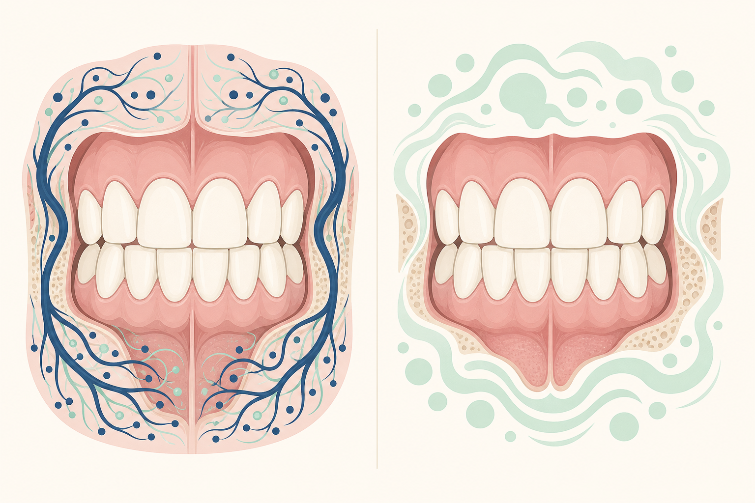 Illustrative diagram: iv sedation vs nitrous oxide sedation