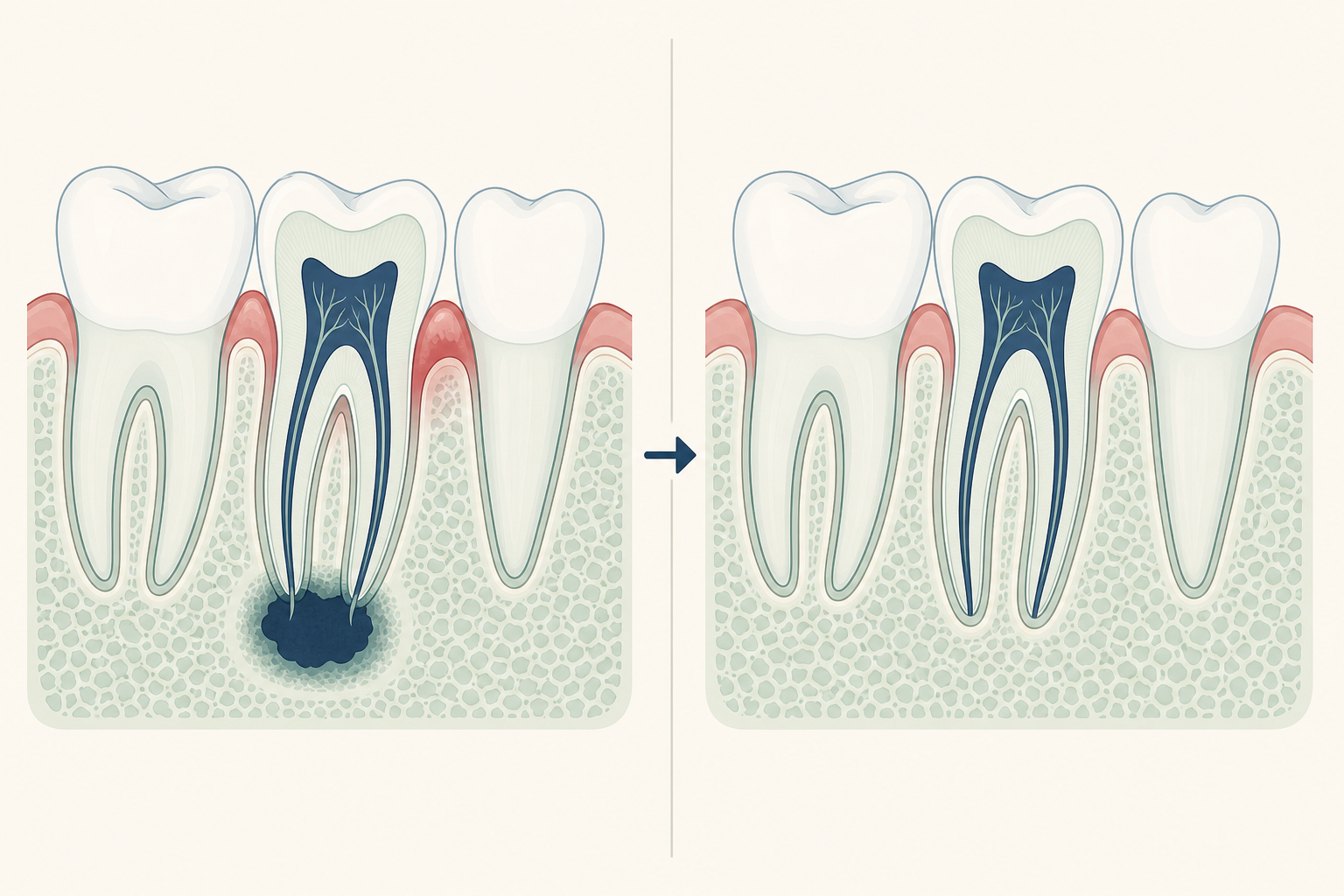 Illustrative diagram: Chronic Apical Periodontitis