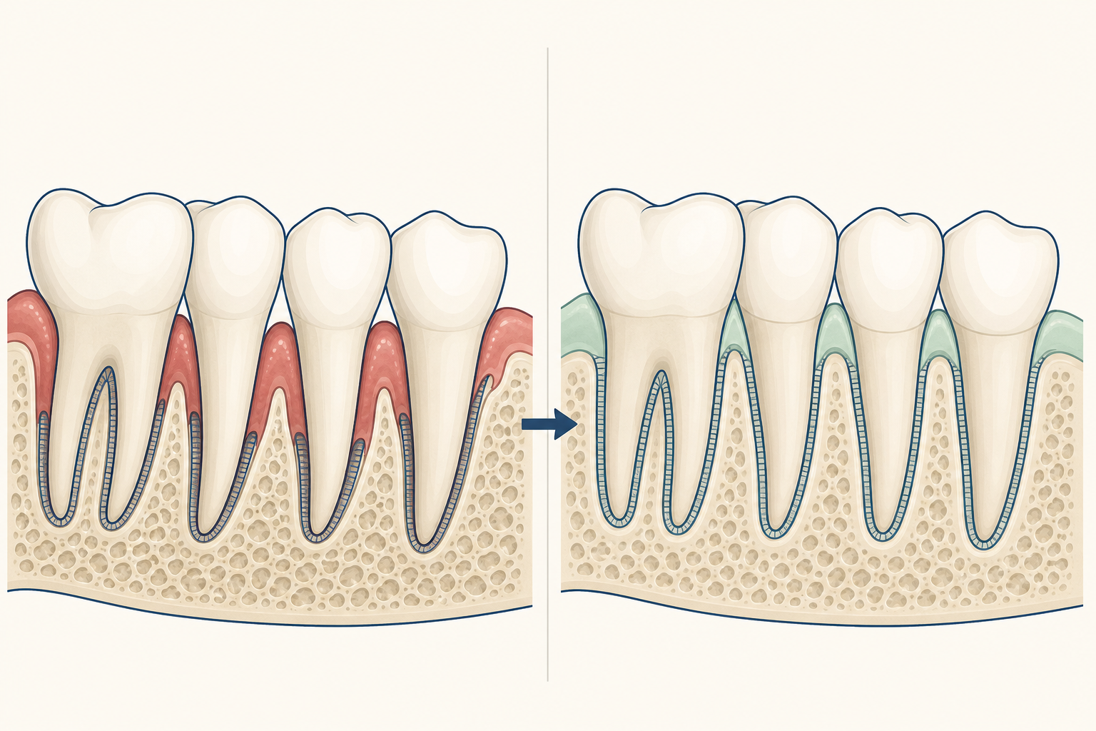 Illustrative diagram: Chronic Periodontitis