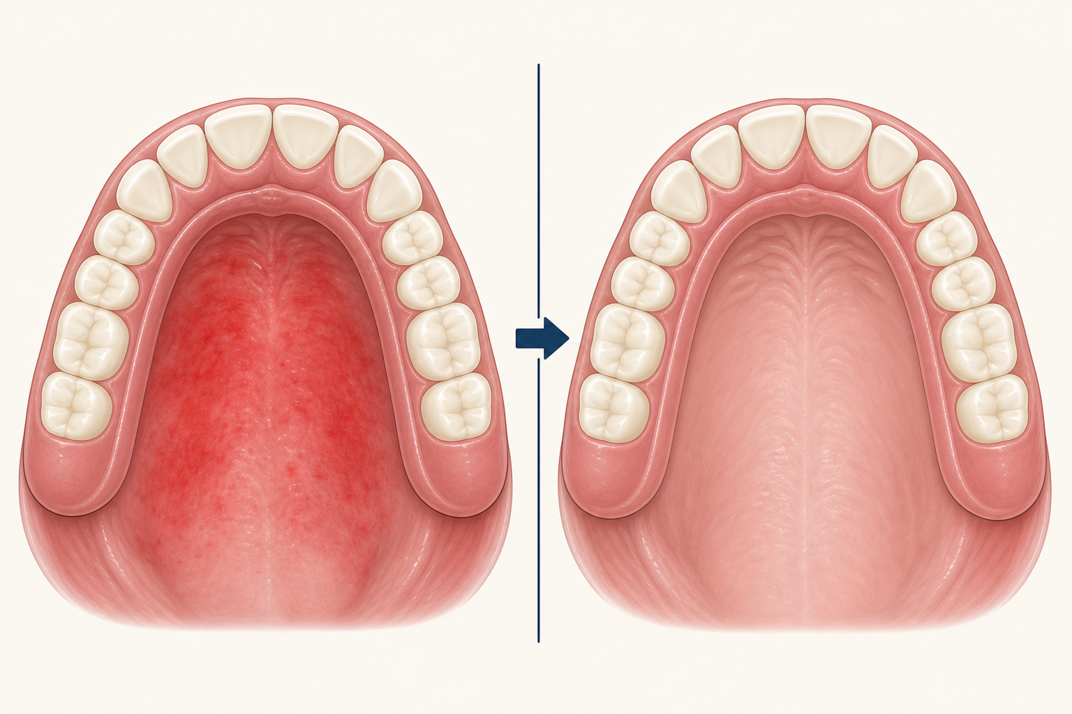 Illustrative diagram: Denture Stomatitis