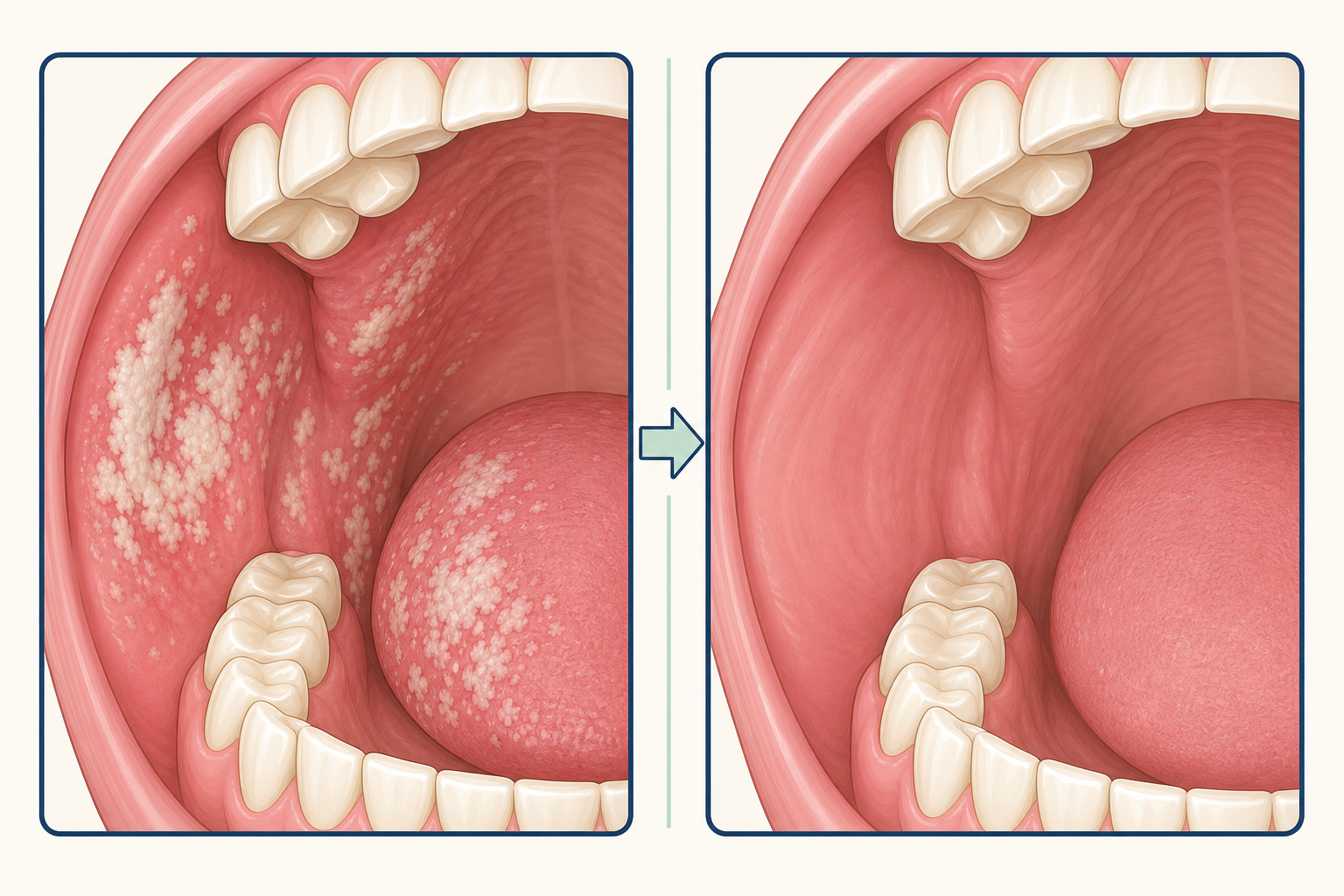Illustrative diagram: Oral Thrush