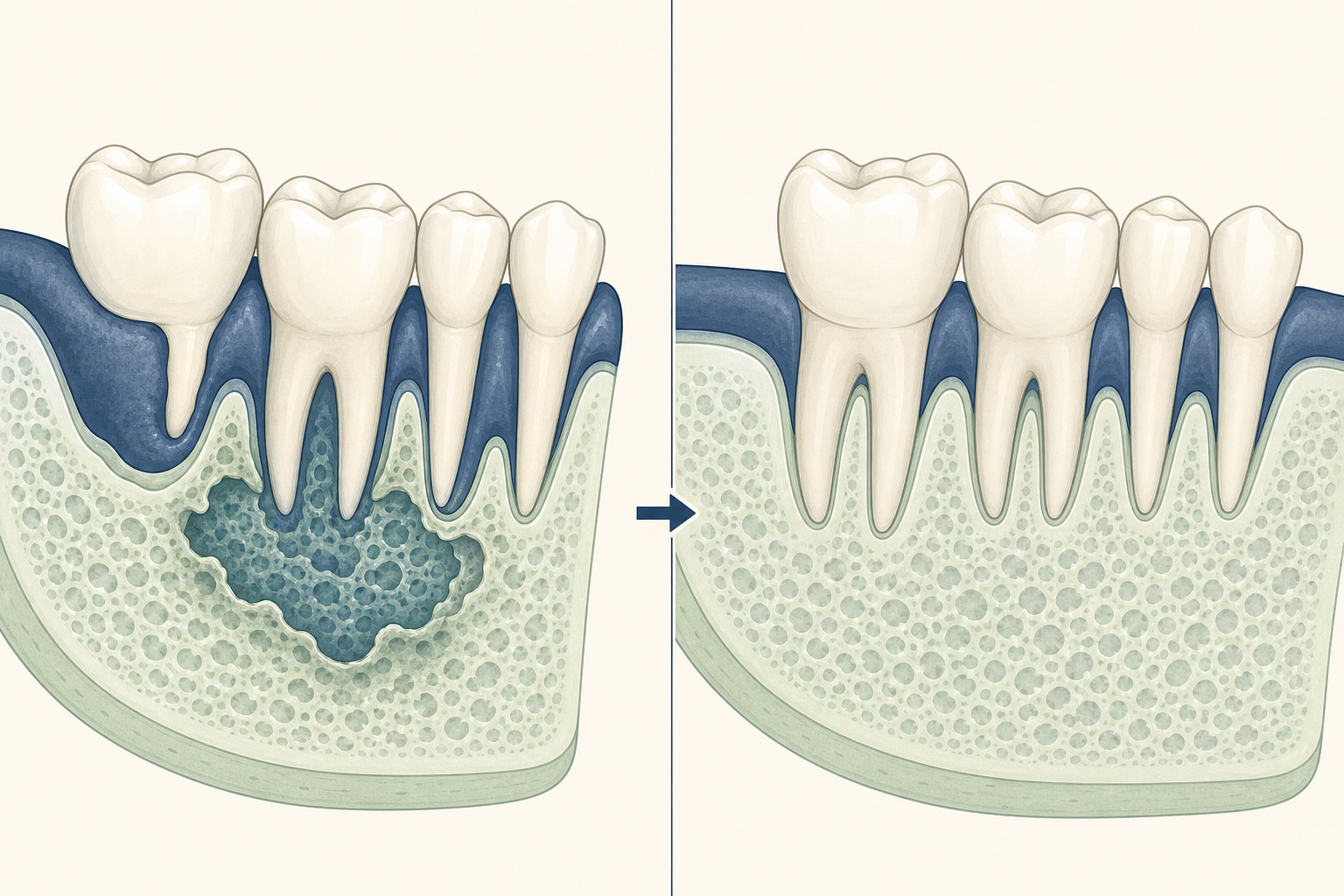 Illustrative diagram: Jaw Bone Infection