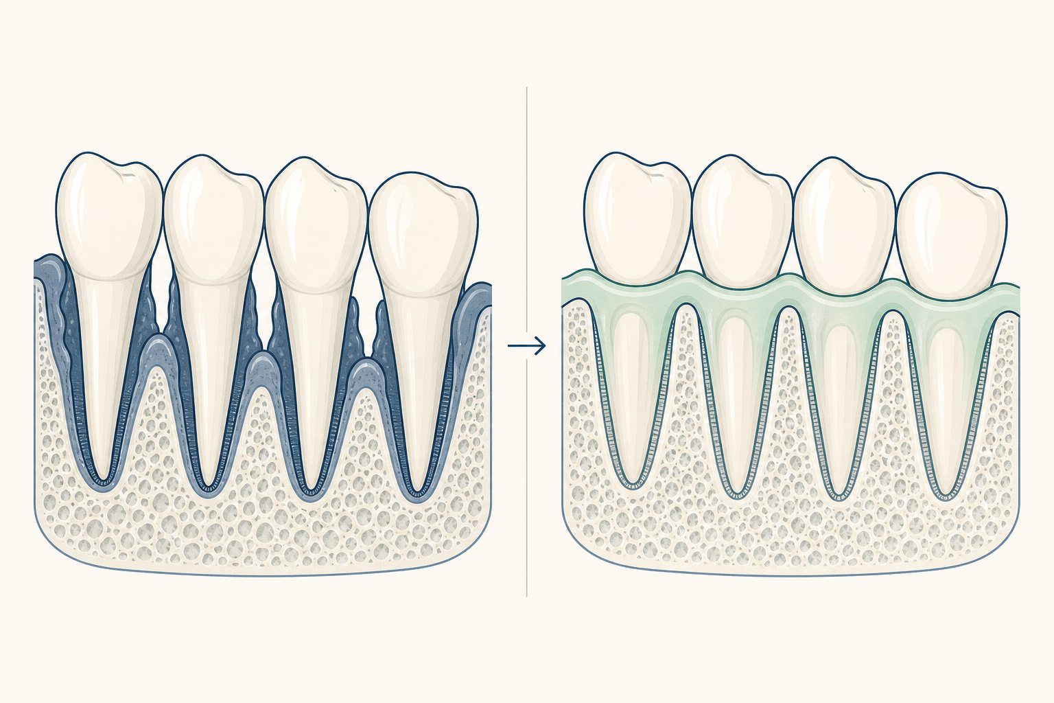 Illustrative diagram: Periodontitis