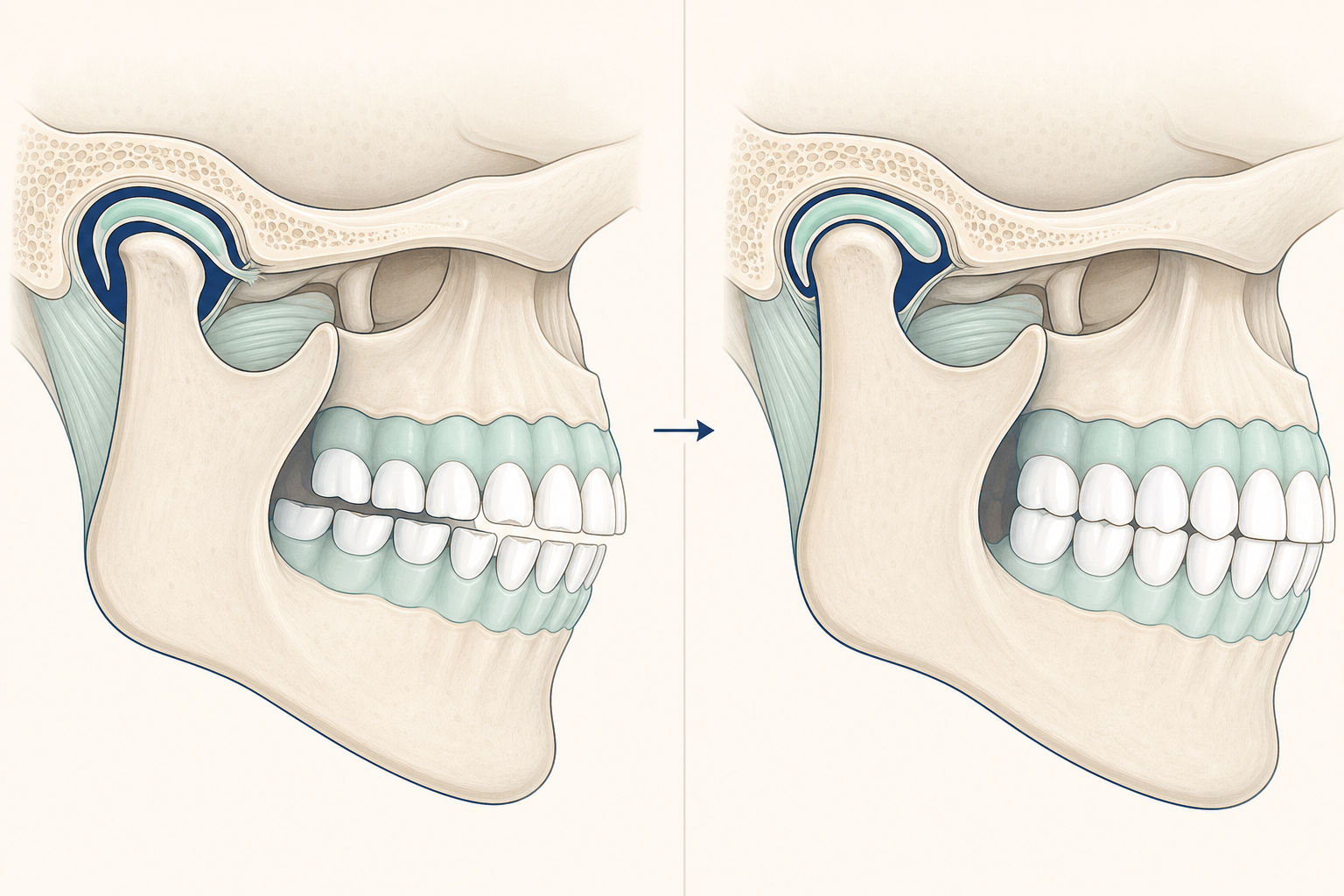Illustrative diagram: TMJ Disorders