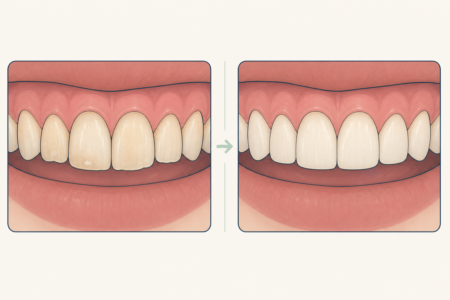 Illustrative diagram: Minimal-Prep Veneers