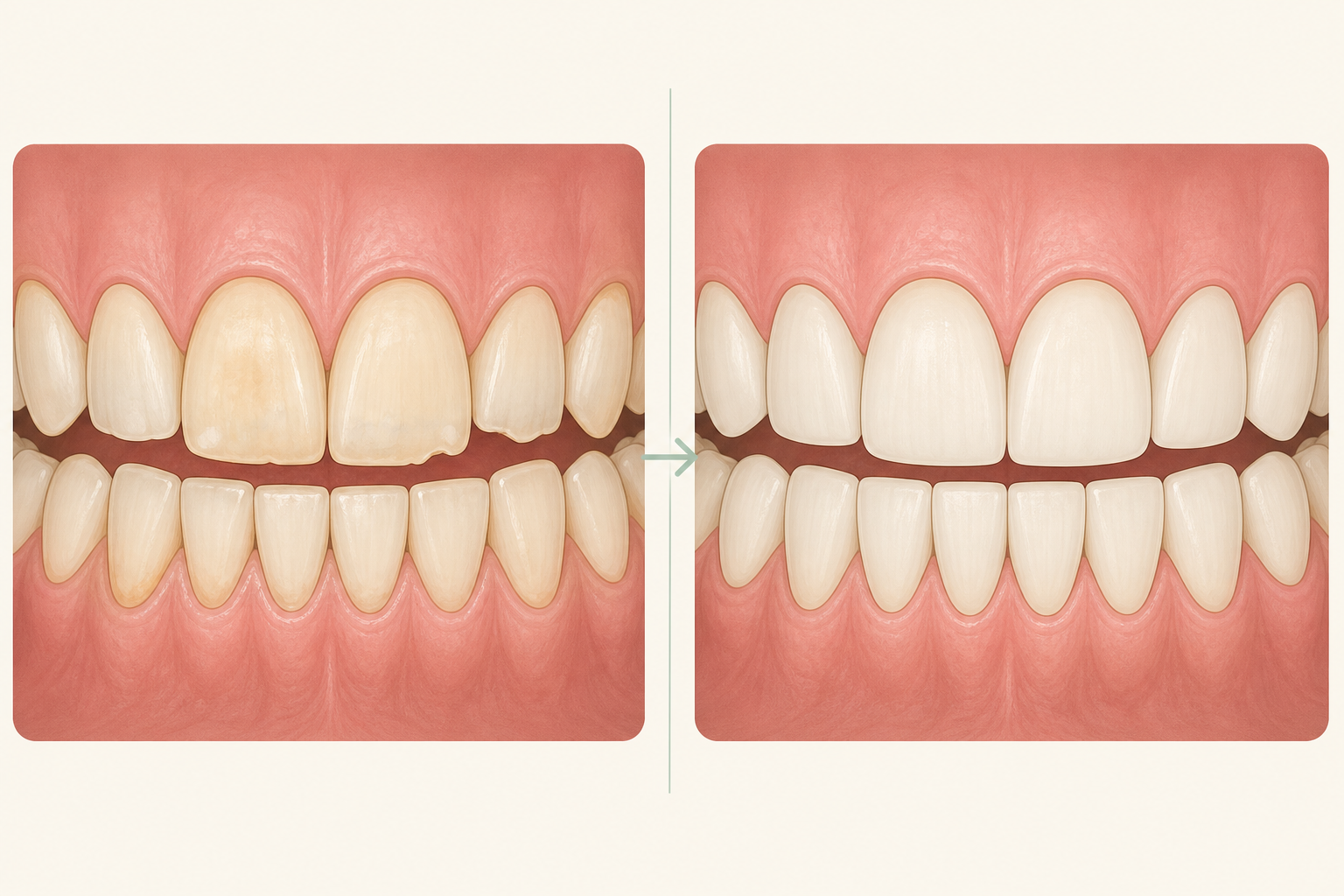 Illustrative diagram: No-Prep Veneers