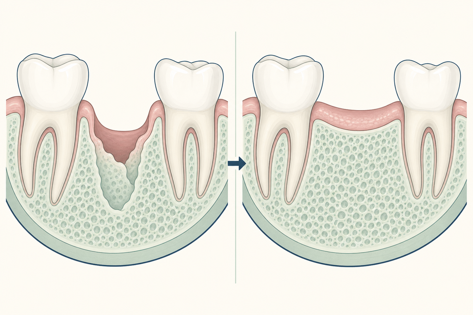 Illustrative diagram: Socket Preservation