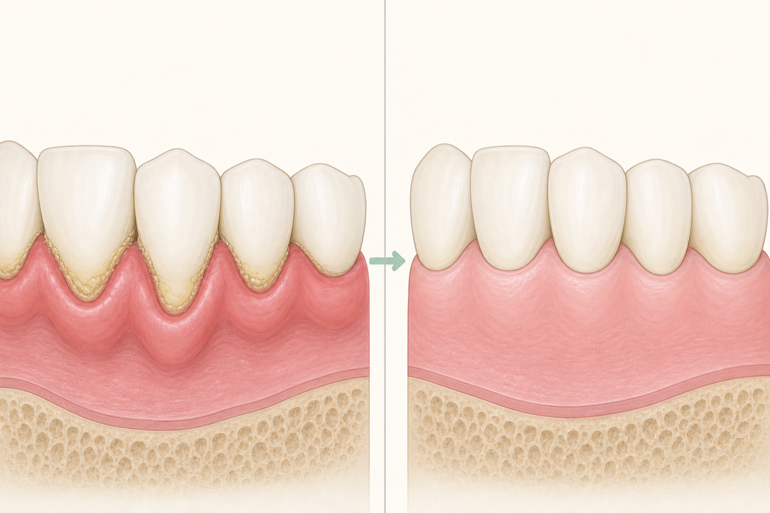 Illustrative diagram: Gingivectomy