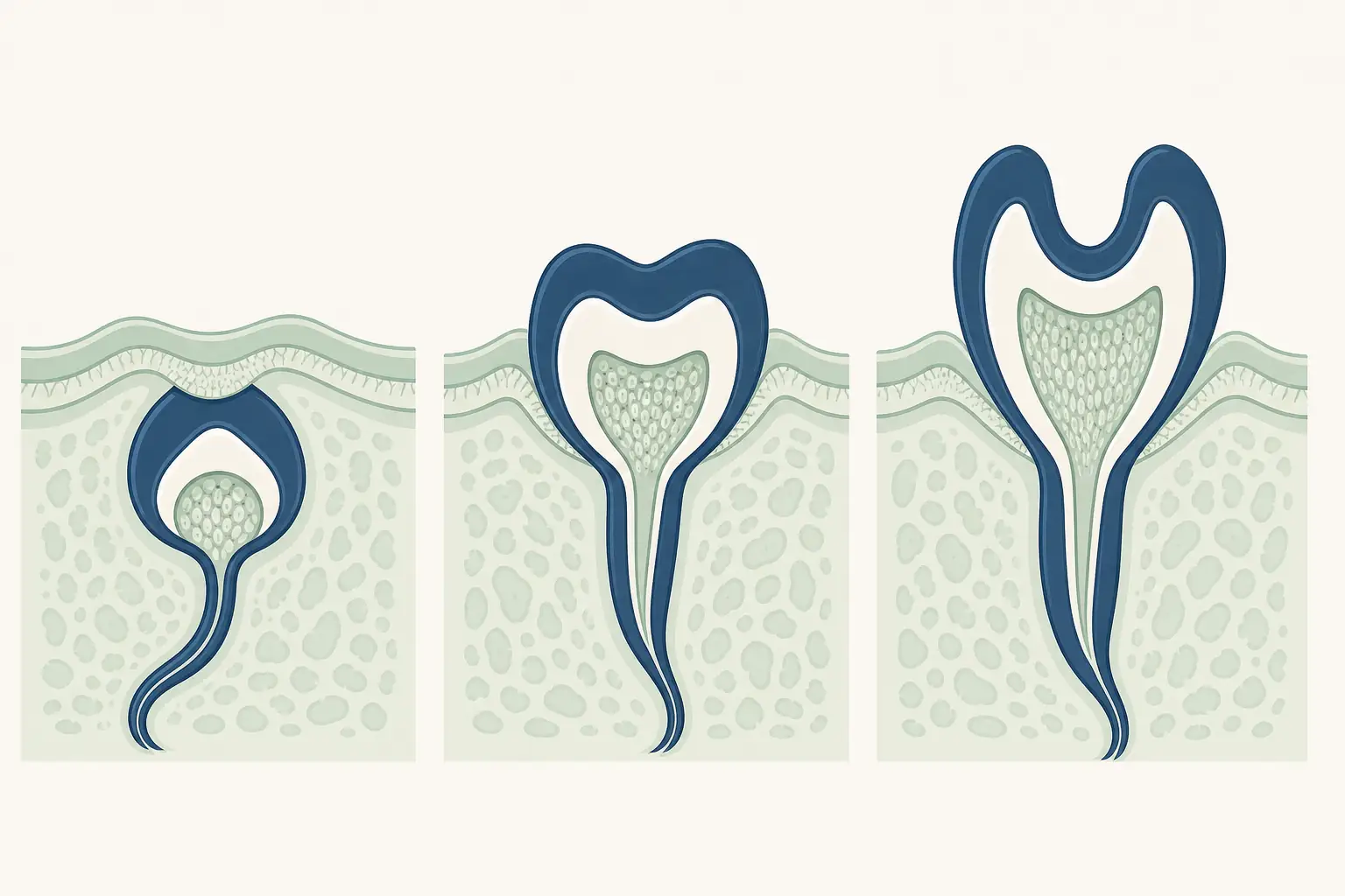Geminated Teeth dental educational illustration