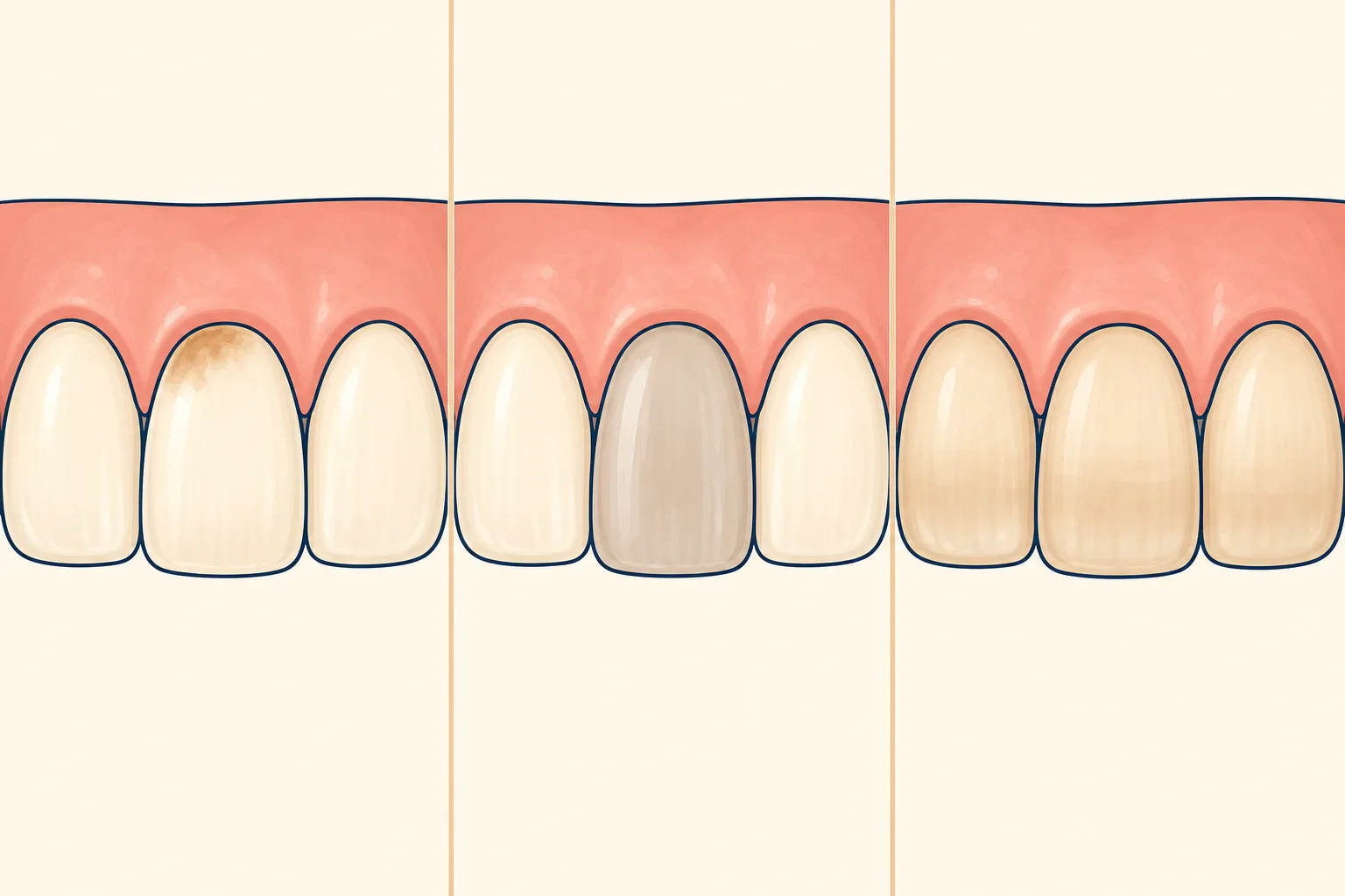 Tooth Discoloration dental educational illustration
