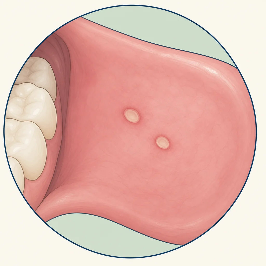 Mouth Sores dental educational illustration