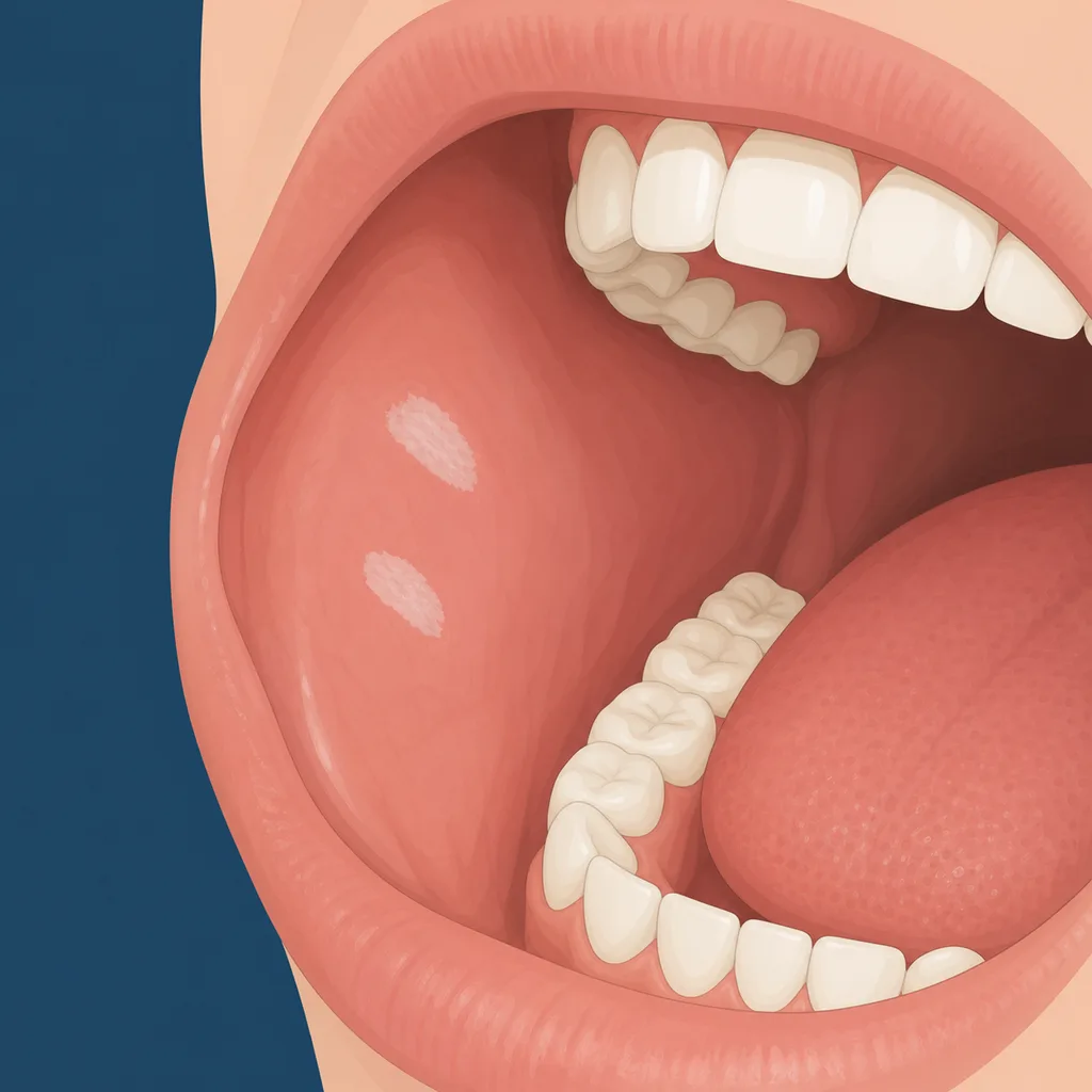 White Patches in the Mouth dental educational illustration