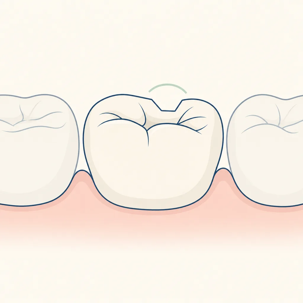Broken Tooth dental educational illustration