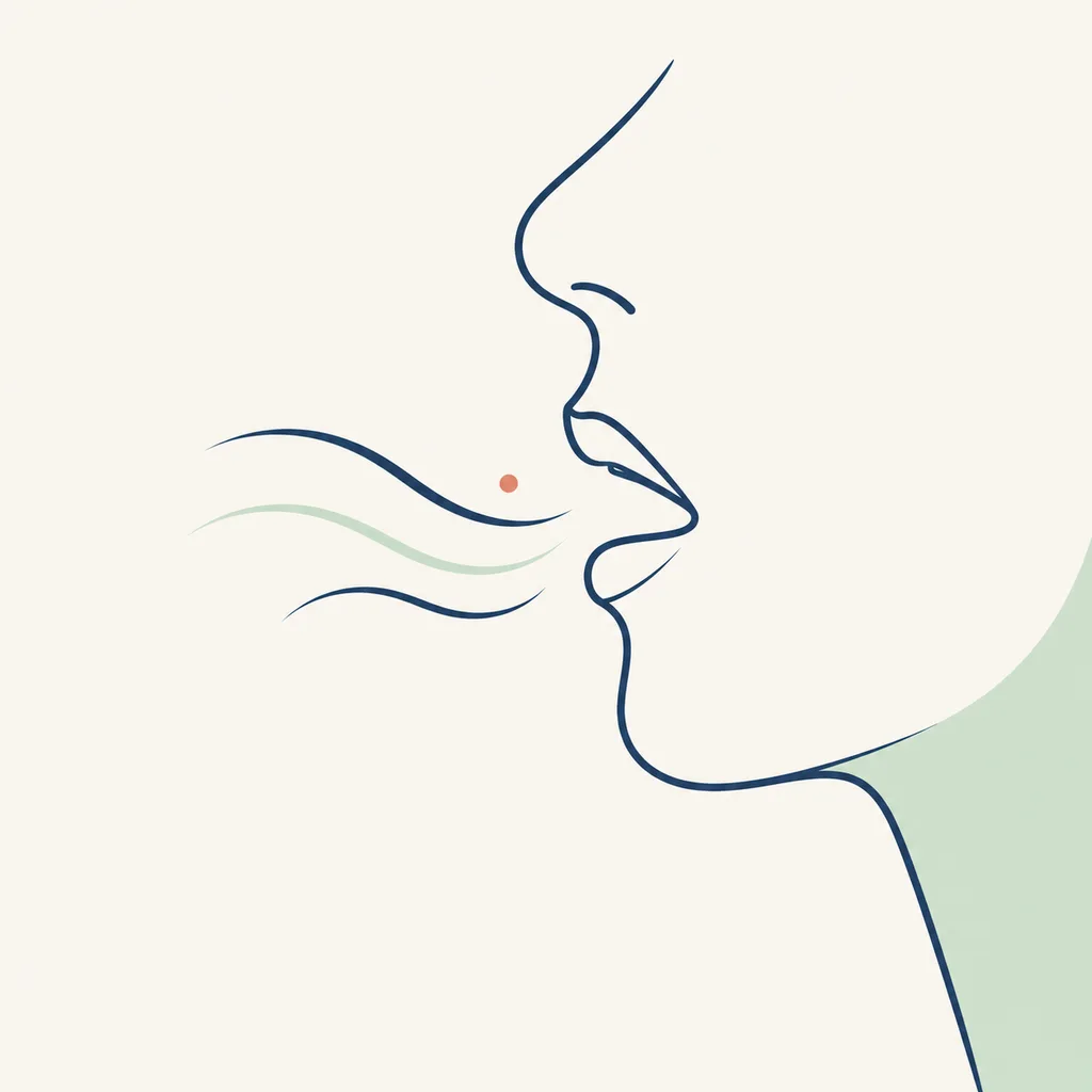 Bad Breath dental educational illustration