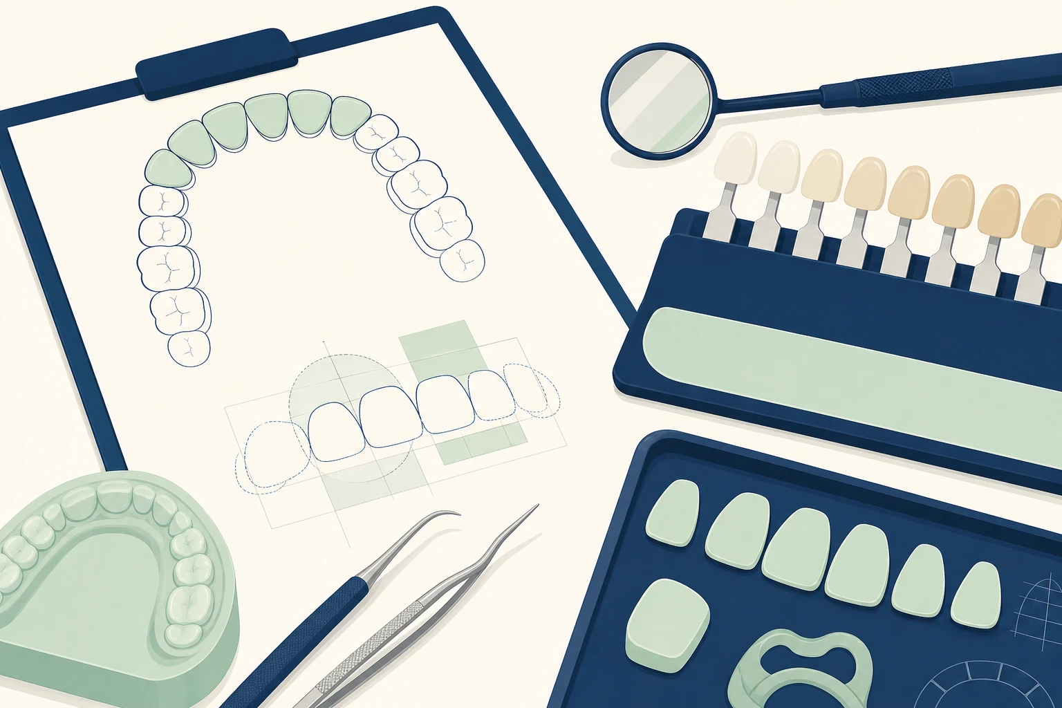 Smile Makeover dental educational illustration
