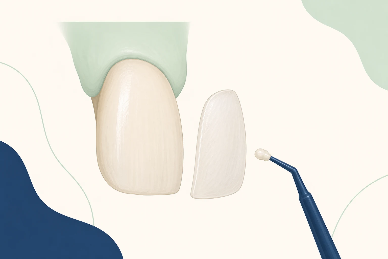 Composite Veneers dental educational illustration